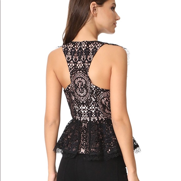 NWOT Alexis Black Lace Top - Picture 2 of 5